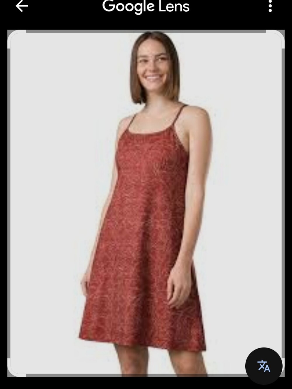 PrAna Granite Spring Midi Dress with White Leaf-like Line Patternsize Sz Small